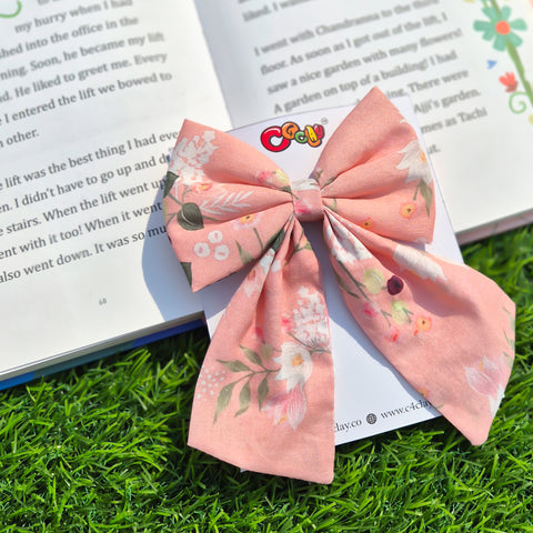 Floral Delight Pigtail Bow