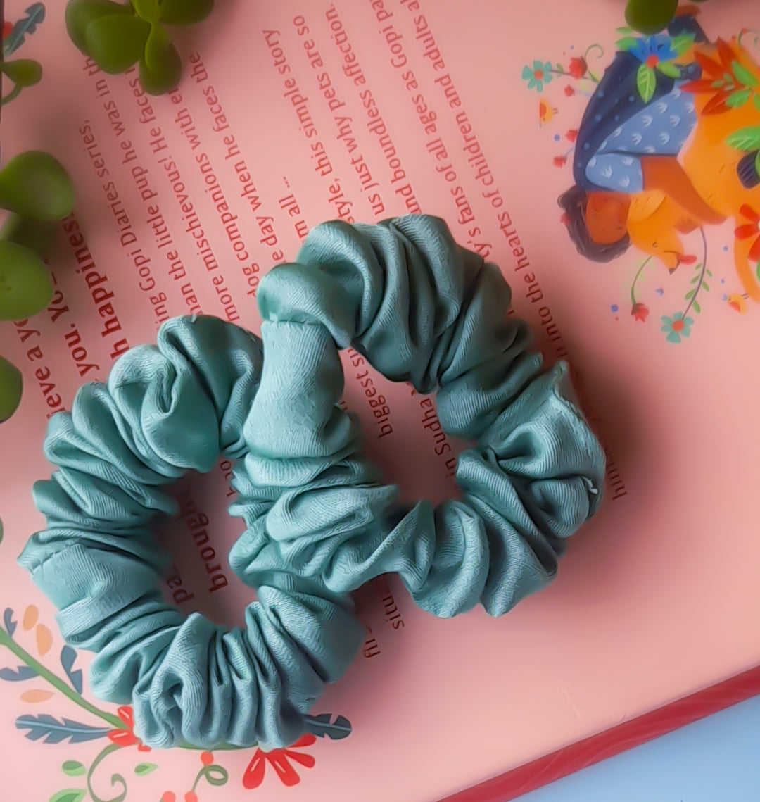 Turquoise Mini Scrunchies